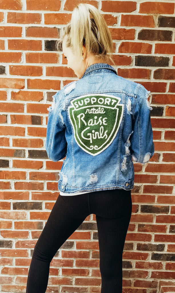 Girls Denim Jacket With Patches