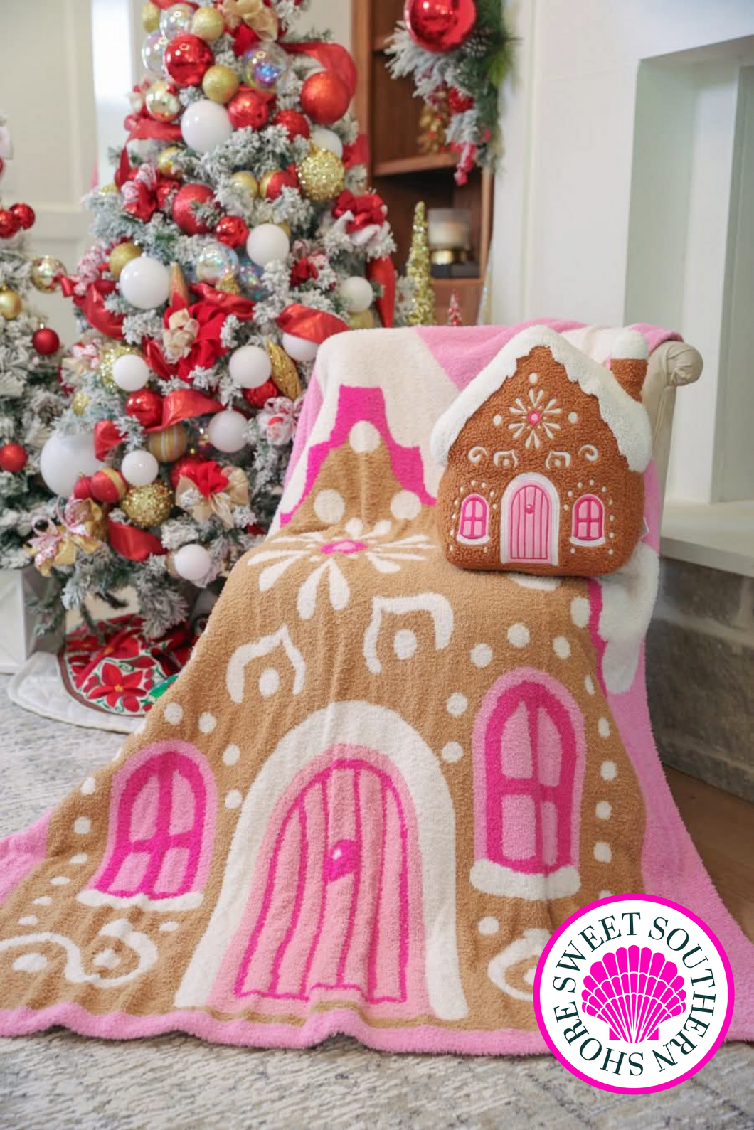 Whimsical Gingerbread House Blanket | PRE-ORDER
