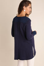 Hello There Sweater Top - Navy