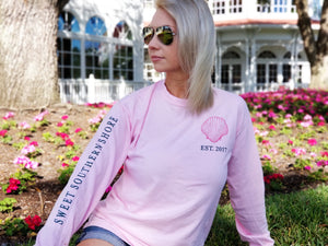 Sweet Southern Shore Collection Tee | Long Sleeve - Pink