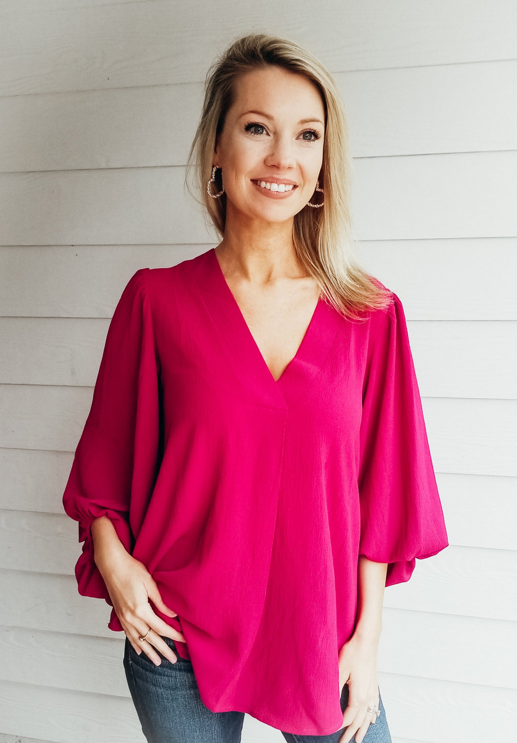 Endless Possibilities Blouse - Magenta