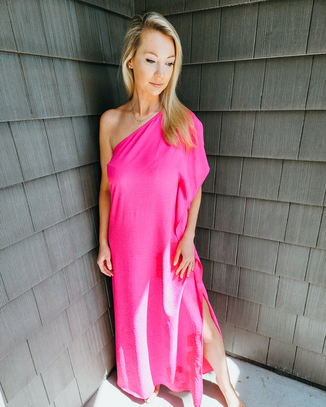 Walk On The Bright Side Maxi Dress - Hot Pink Sweet Southern Shore Walk On The Bright Side Maxi Dress - Hot Pink Sweet Southern Shore