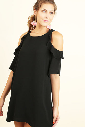 Love Ruffle Dress - Black