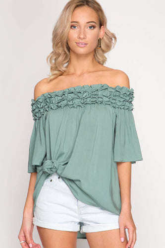 Soft Kiss Tunic Top - Slate