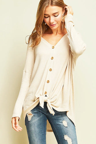 Button Me Up Top - Stone