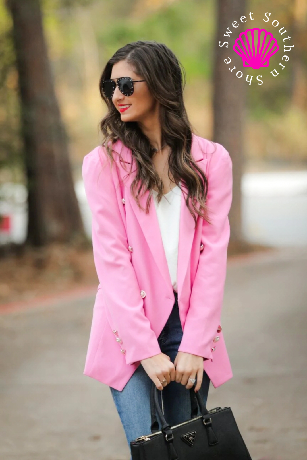 Express hot sales pink blazer