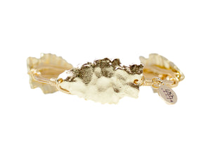 Gold Arrowhead Bangle Bracelet - Standard