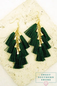 Something To Talk About Earrings - Hunter Green
