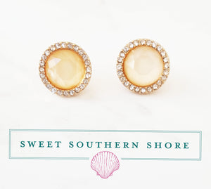 Kate Stud Earrings - Peach