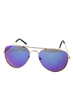 Air Force Aviator Sunglasses - Navy/ Purple