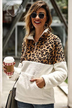Wildly Popular Sherpa Pullover - Leopard/Cream