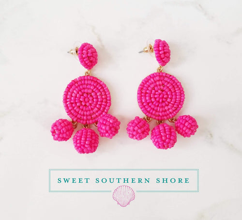 Alexis Earrings- Hot Pink