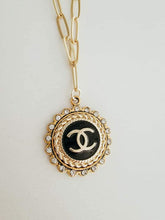 CC Medallion Paperclip Chain Necklace