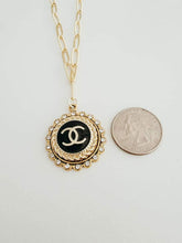 CC Medallion Paperclip Chain Necklace