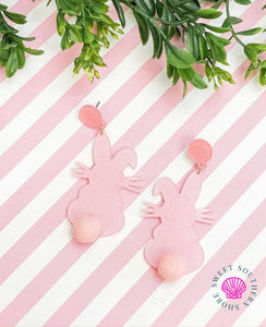Cottontail Pink Acrylic Bunny Earrings