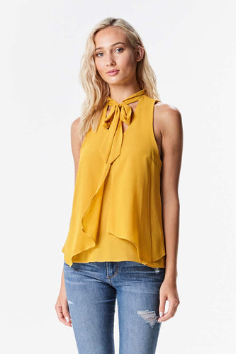Georgette Top - Mustard
