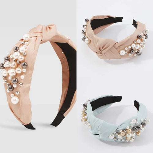 Knotted Pearl Embellished Headband