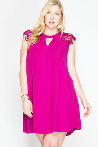 Lessons In Love Dress - Magenta