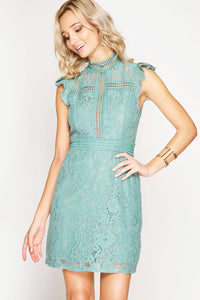 At First Glance Dress - Dusty Slate