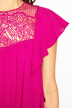 Give It A Whirl Blouse - Fuchsia