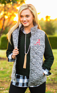 Game Day Chic | Quilted Vest - Alabama