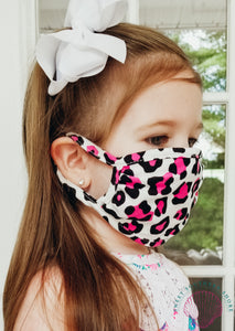 Pink Leopard Youth - Washable & Reusable