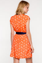 Fly Away With Me Dress - Coral & Navy