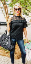 Find A Way Lace Top -  Black