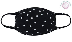 Black & White Polka Dot Adult  - Washable & Reusable
