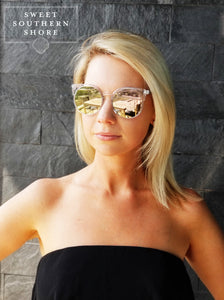 Miss Molly Sunglasses - Clear/Mirror